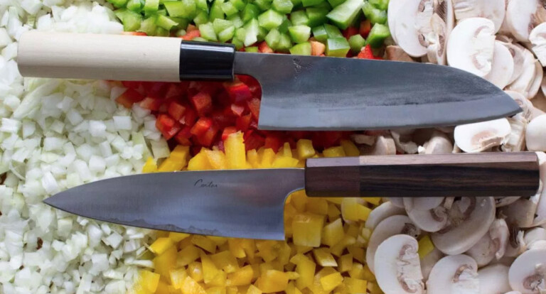 shirogami aogami steel japanese knives