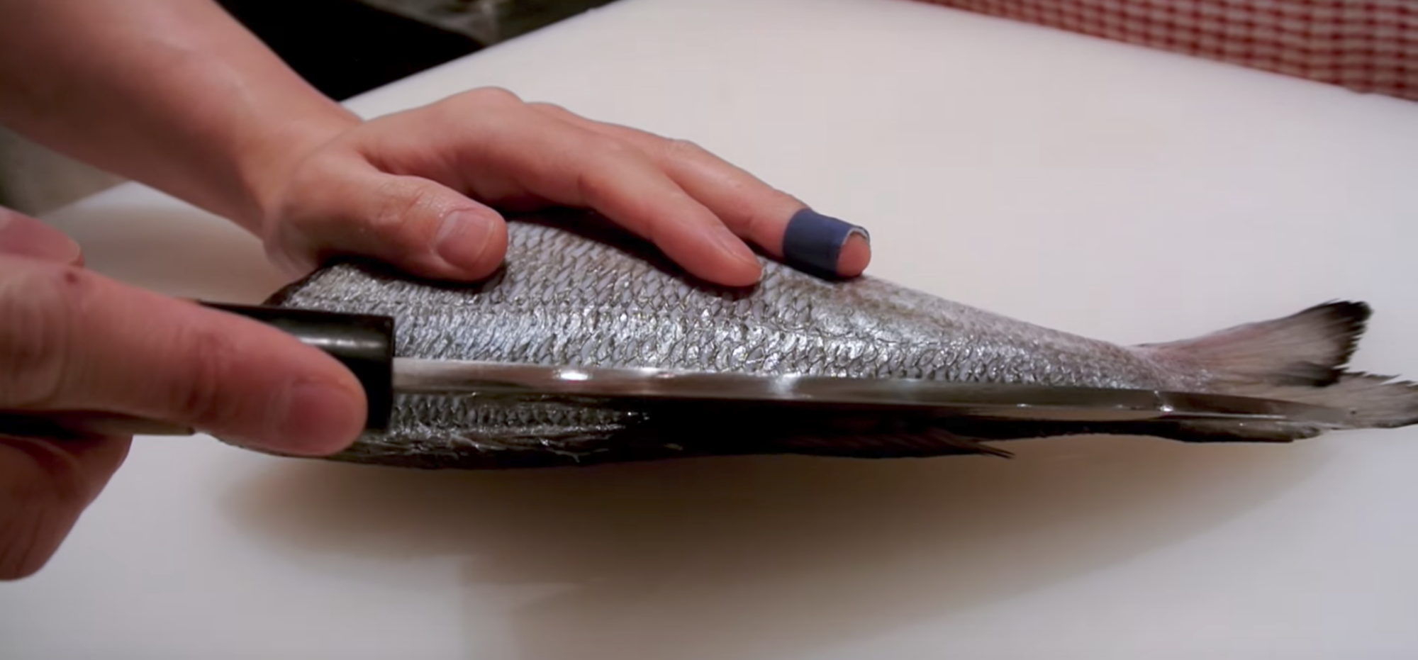 filleting fish with deba japanese style