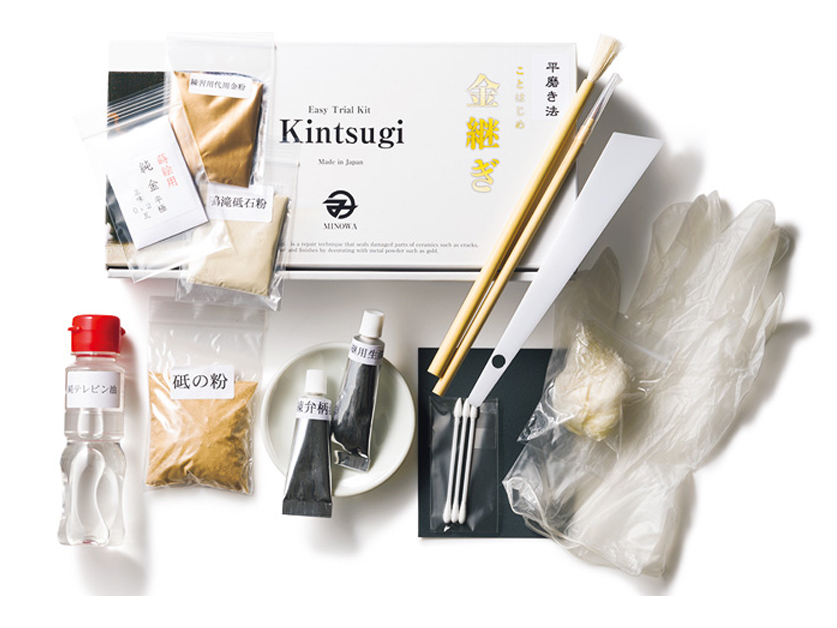 Minowa Japanisch DIY Kintsugi Kit Keramik Gold Reparatur Inc Echtes Gold