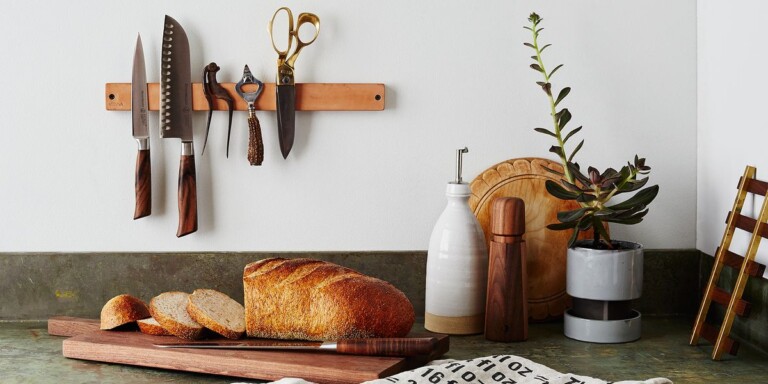 knife magnetic rack storing safe knives children wood magnet strong