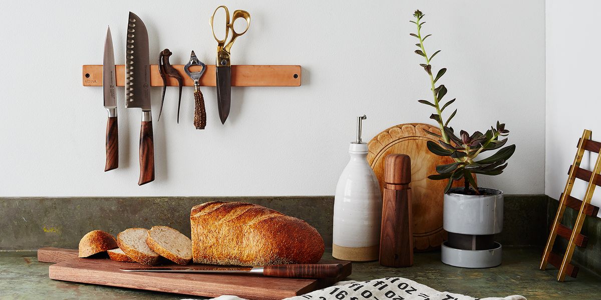 knife magnetic rack storing safe knives children wood magnet strong