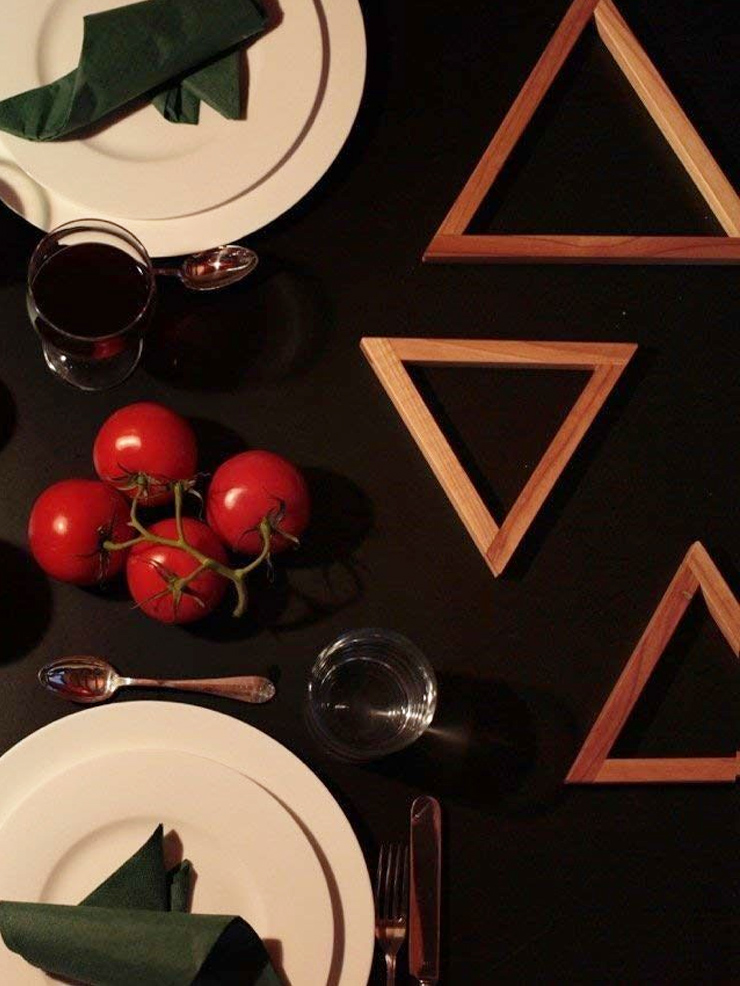 trivet oak dark walnut food stand wooden kitchen accessories