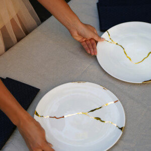 KINTSUGI FINE BONE TABLEWARE PORCELAIN X JAPANA – SET OF 2