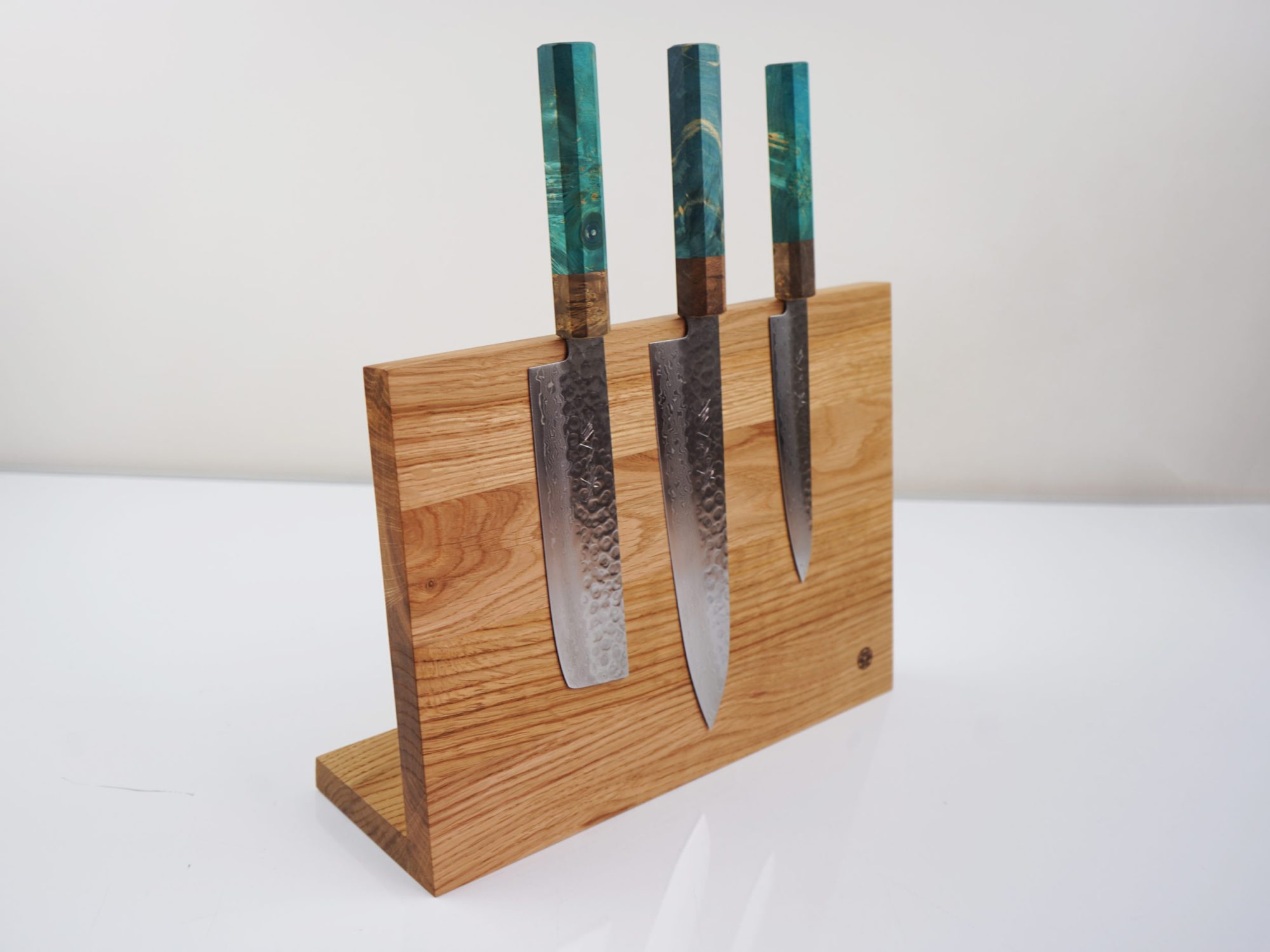 WOODEN MAGNETIC KNIFE STAND knife kitchen storage walnut oak