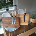 Massivholz Magnetischer Messerständer Block dunkle Walnuss super stark 6