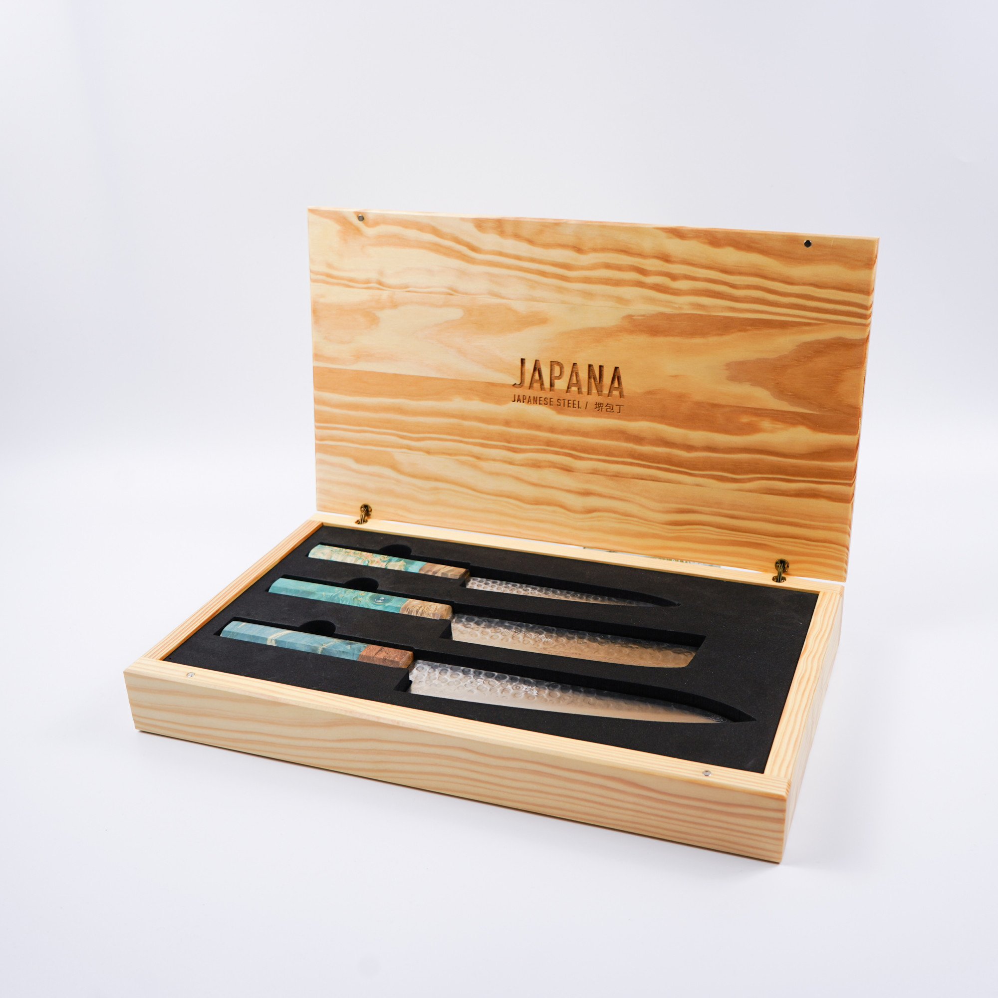 Signature Japanese Küchenmesser Set - Sakai Kyuba x Oishya Blau