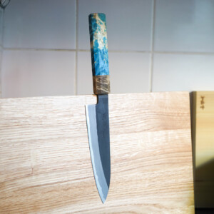 Mutsumi Hinoura Petty 135mm Shirogami Kurouchi Custom Japanisches Messer