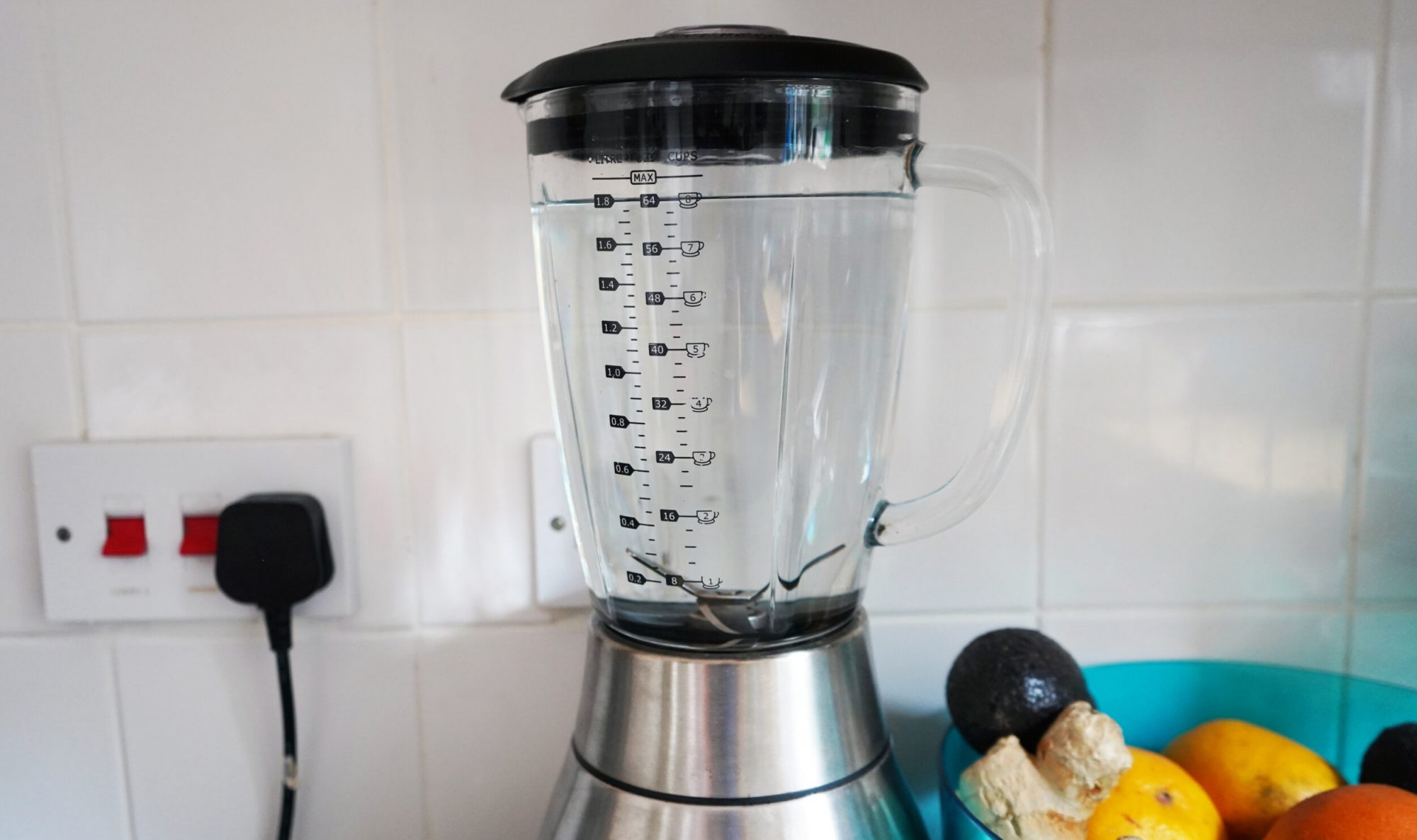 water blender clean with dash of soap