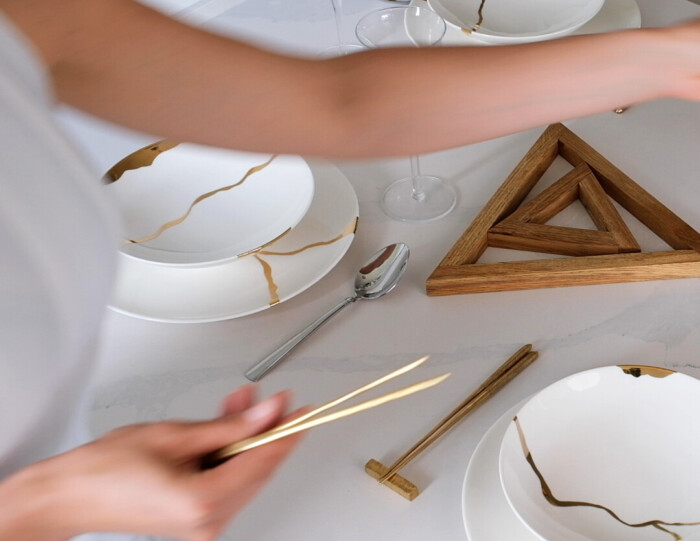 brass chopsticks signature oishya