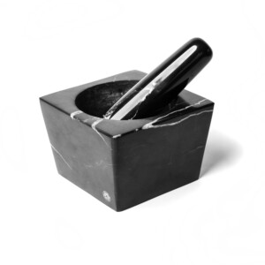 Naturmarmor-Mörser mit Stößel