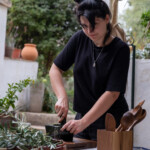 marble mortar with a pestle by oishya