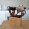 Wooden Kitchen Utensils Holder in Oak with Dark Walnut Kitchen Utensils Set Wooden Kitchen Utensils Holder in Oak with Dark Walnut Kitchen Utensils Set