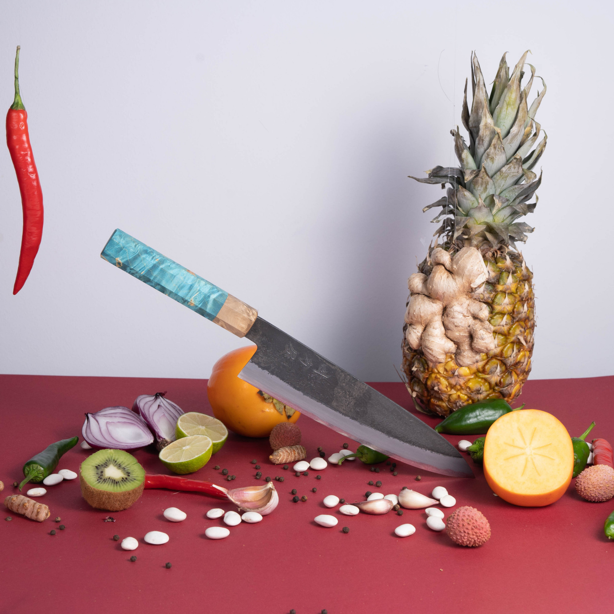 Mutsumi Hinoura Gyuto nashiji Messer