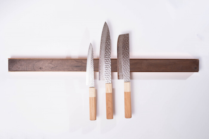 classic wooden high quality cover magnetic kitchen knife rack strip japanese knives copper with sakai kyuba classic cherry