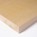 aomori hiba kitchen cutting board edge close up