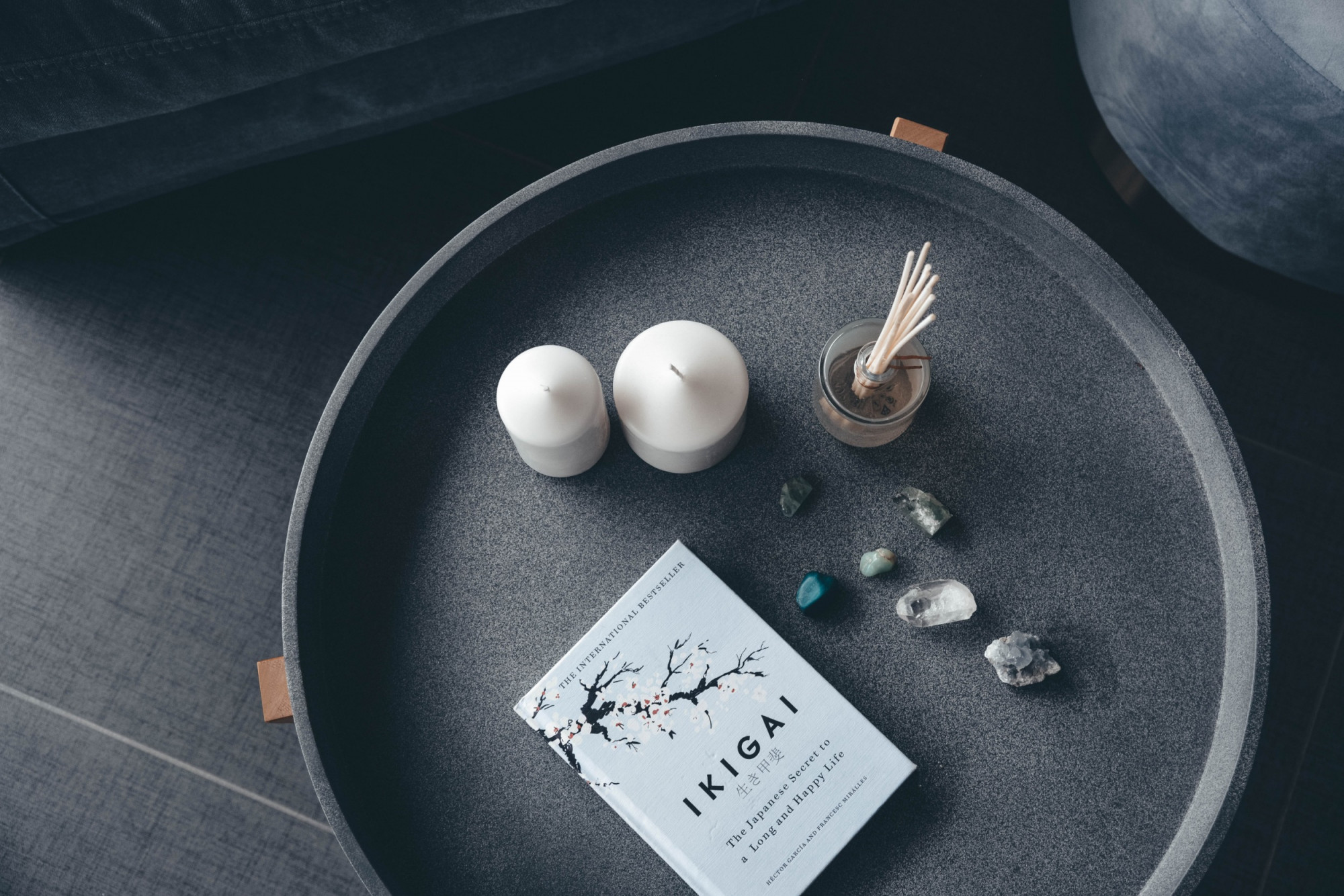 Ikigai book on table