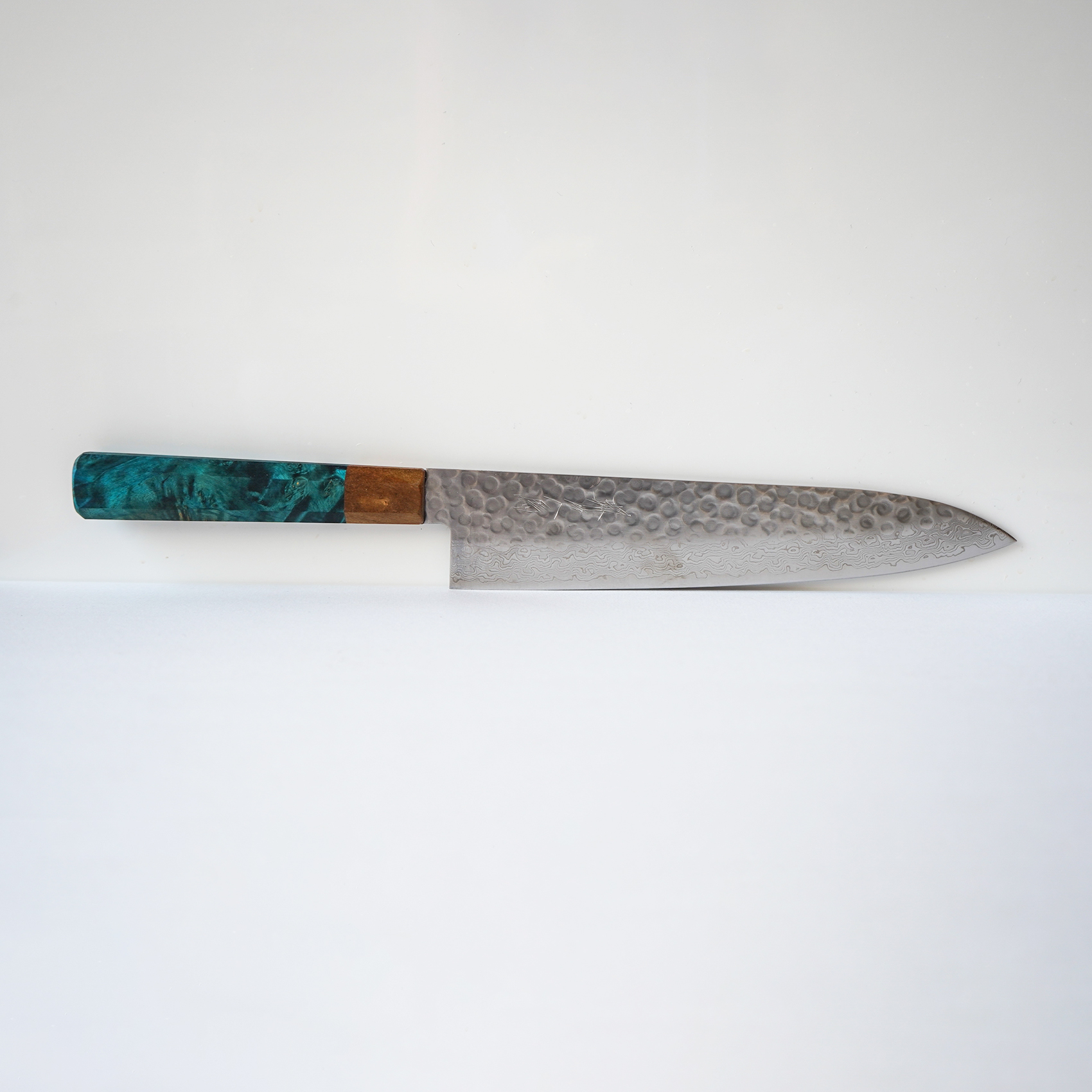Sakai Kyuba – Chef’s Knife – The Gyuto Mediterranean Blue handle no background