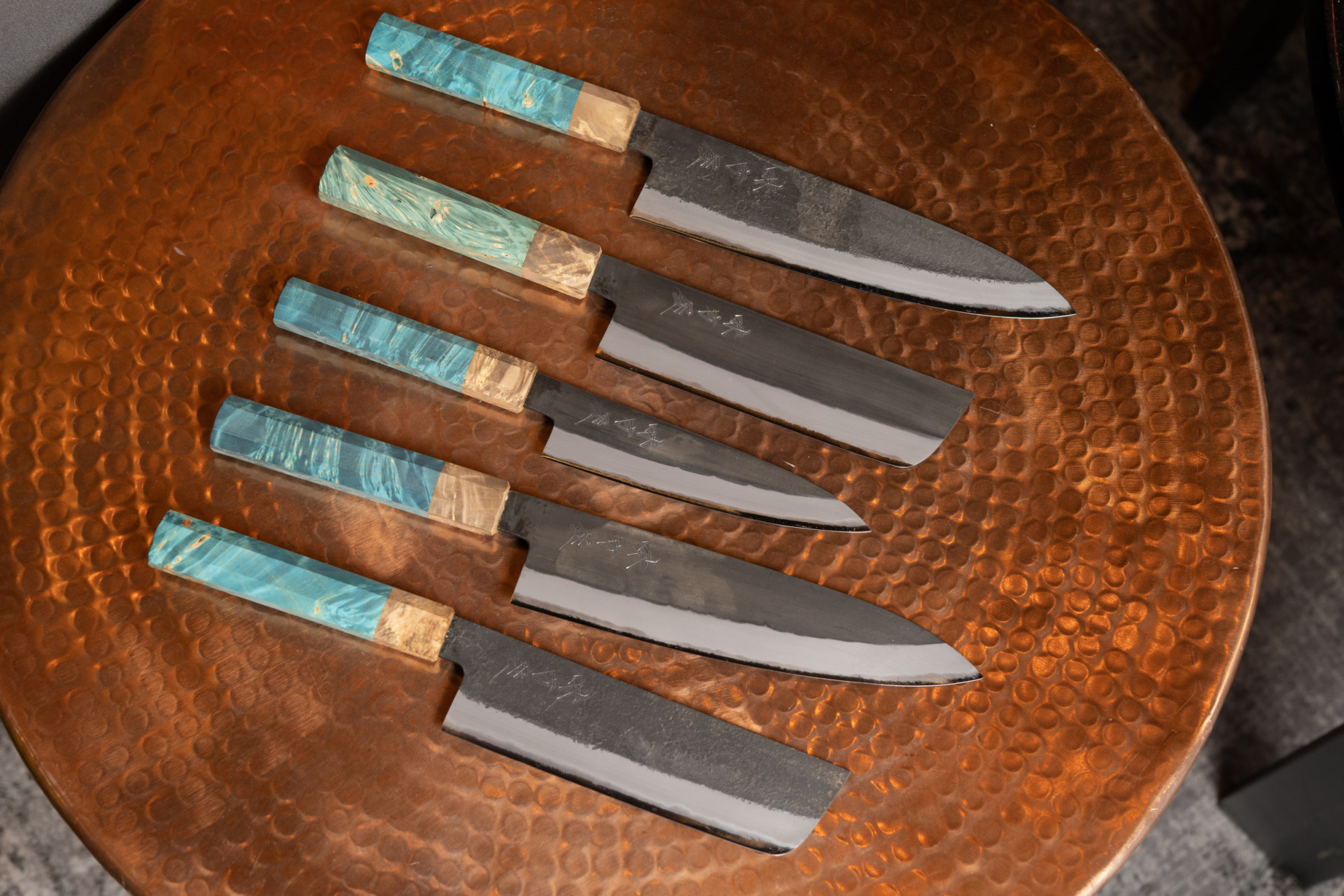 Mutsumi Hinoura with Oishya handle range on table