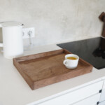 Medium Walnut Tray Medium Walnut Tray on kitchen countertop
