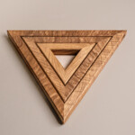 Wooden Triple Trivet Stand - Oak