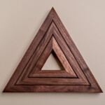 Wooden Triple Trivet Stand - Walnut