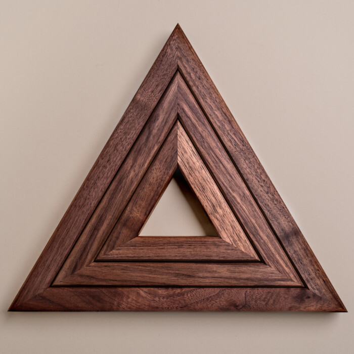 Wooden Triple Trivet Stand - Walnut