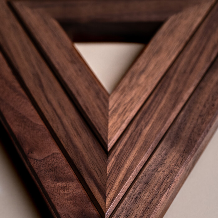 Wooden Triple Trivet Stand - Walnut
