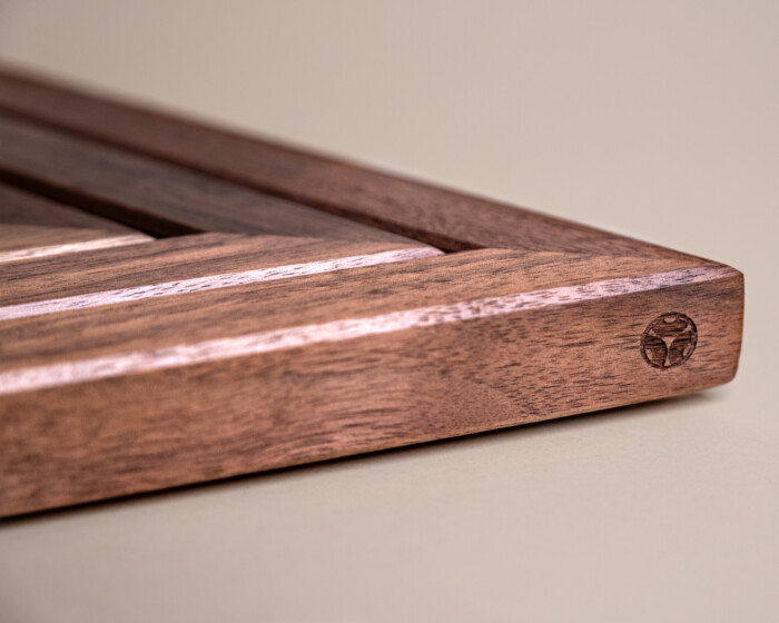 Wooden Triple Trivet Stand - Walnut