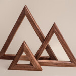 Wooden Triple Trivet Stand - Walnut