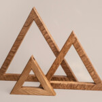 Wooden Triple Trivet Stand - Oak