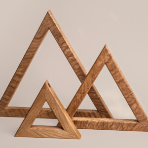 Wooden Triple Trivet Stand - Oak