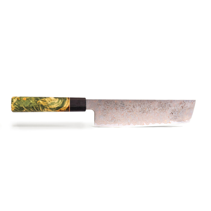 Seki Kyuba NIJI Nakiri Gemüsemesser 18 cm – Olivgrün