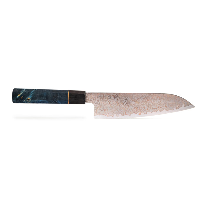Seki Kyuba NIJI Santoku 18cm Mediterranean Blue