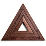 Wooden Triple Trivet Stand - Walnut