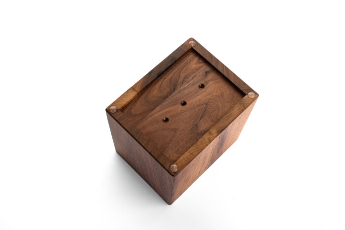 Utensilienhalter aus Nussbaumholz 2 Utensilienhalter aus Walnussholz oishya