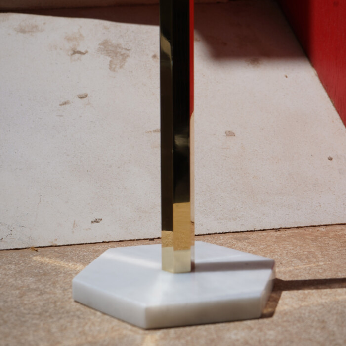 kitchen towel holder hexagonal brass marble