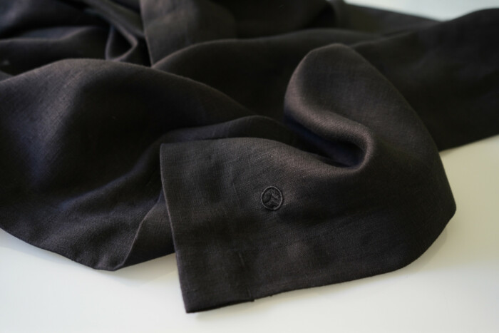 Linen Tablecloth Stonewashed – Off Black, linen fabric