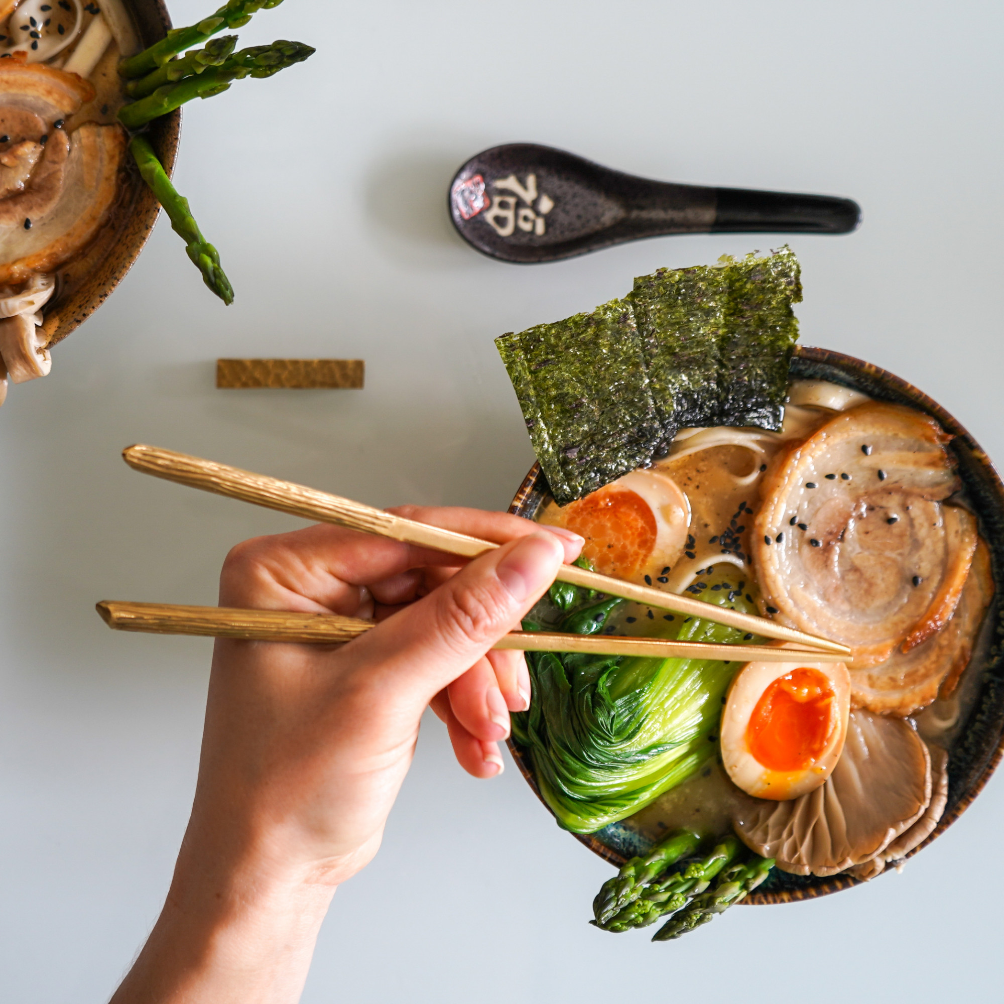 Signature Brass Chopsticks Inc. Rest- held in hand