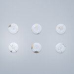 Kintsugi Collection Fine Bone China Porzellan Teetassen (inkl. Teller) - Set von 6-Tellern - weißer Hintergrund