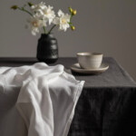 Linen Tablecloth Stonewashed – Off Black – Large