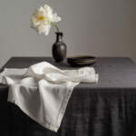 Linen Tablecloth Stonewashed – Off Black – Large