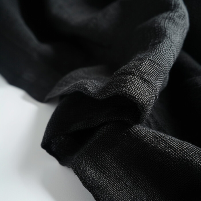 Leinen Tischdecke Stonewashed - Off Black - Groß Großansicht