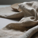 Tischdecke aus Leinen Stonewashed- Naturfarbe oishya linen homeware