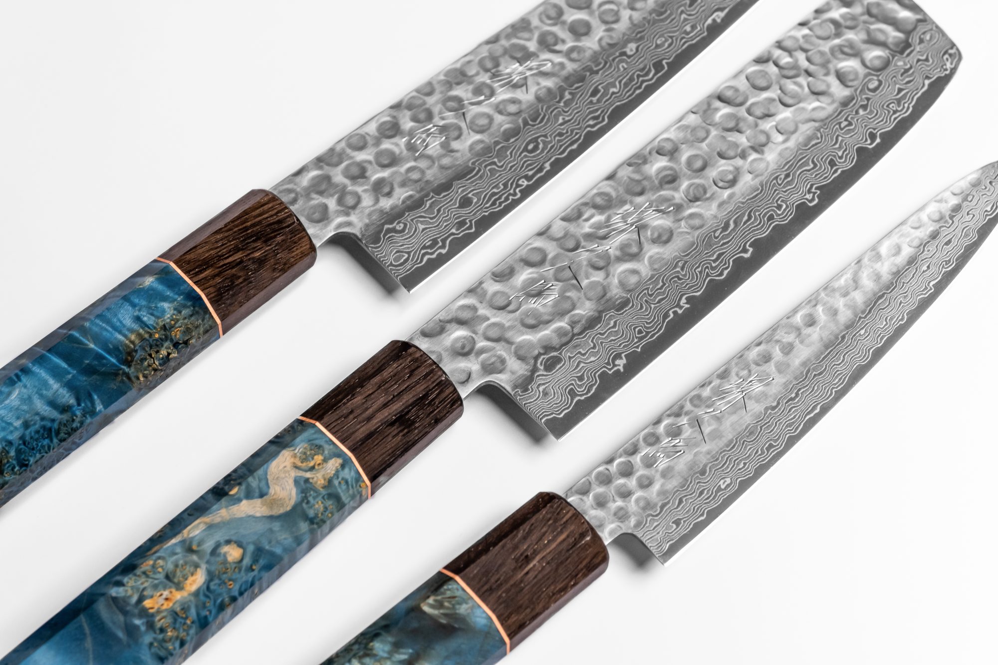 Sakai Kyuba The Knife Blade Thickness Engraving Japanese – Mediterranean Blue