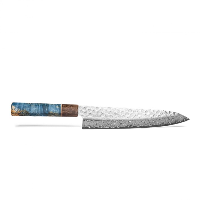 Sakai Kyuba Oishya Santoku Kochmesser - mediterran blau