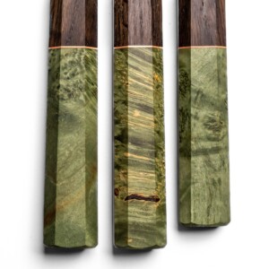 Sakai Kyuba Oishya Messer Griffe Ahorn Wurzelholz - Olive Green