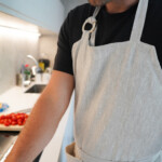 Kitchen Apron - Natural, eyelet Kitchen Apron - Natural, eyelet