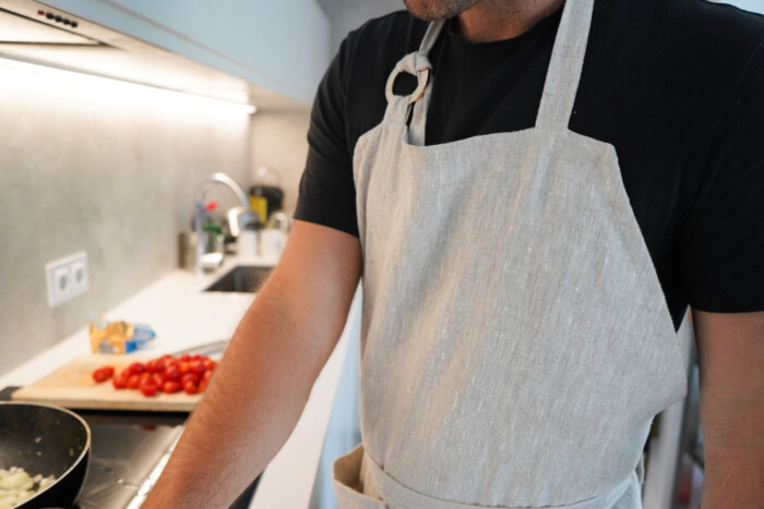 Küchenschürze - Natur, Öse