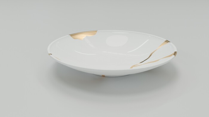 Kintsugi-Suppenteller - Teller 4