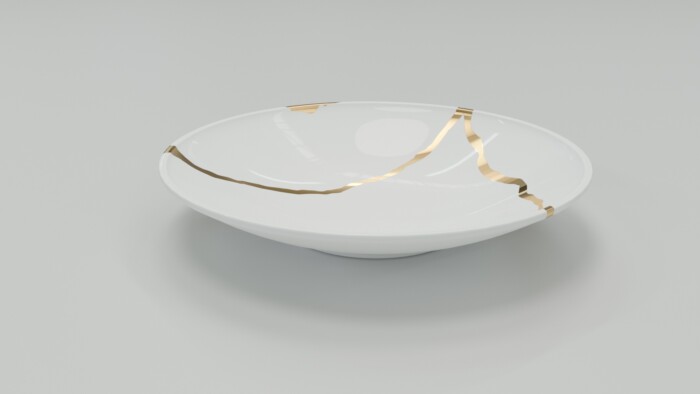 Kintsugi-Suppenteller - Teller 1